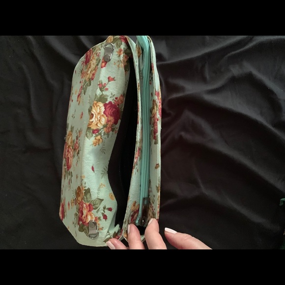 Floral print clutch